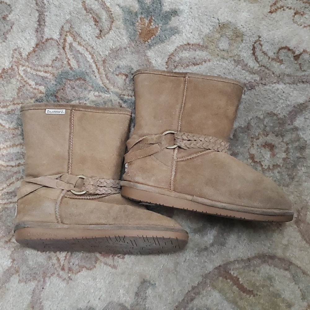 Bearpaw Adele suede sheepskin booties